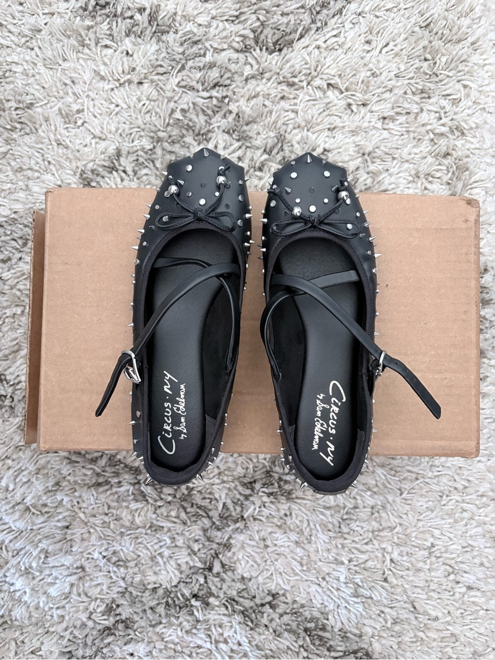 Circus by Sam Edelman Zuri Black Studded Mary Jane Flats
